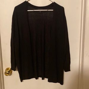 Worthington Size 2X black lightweight cardigan